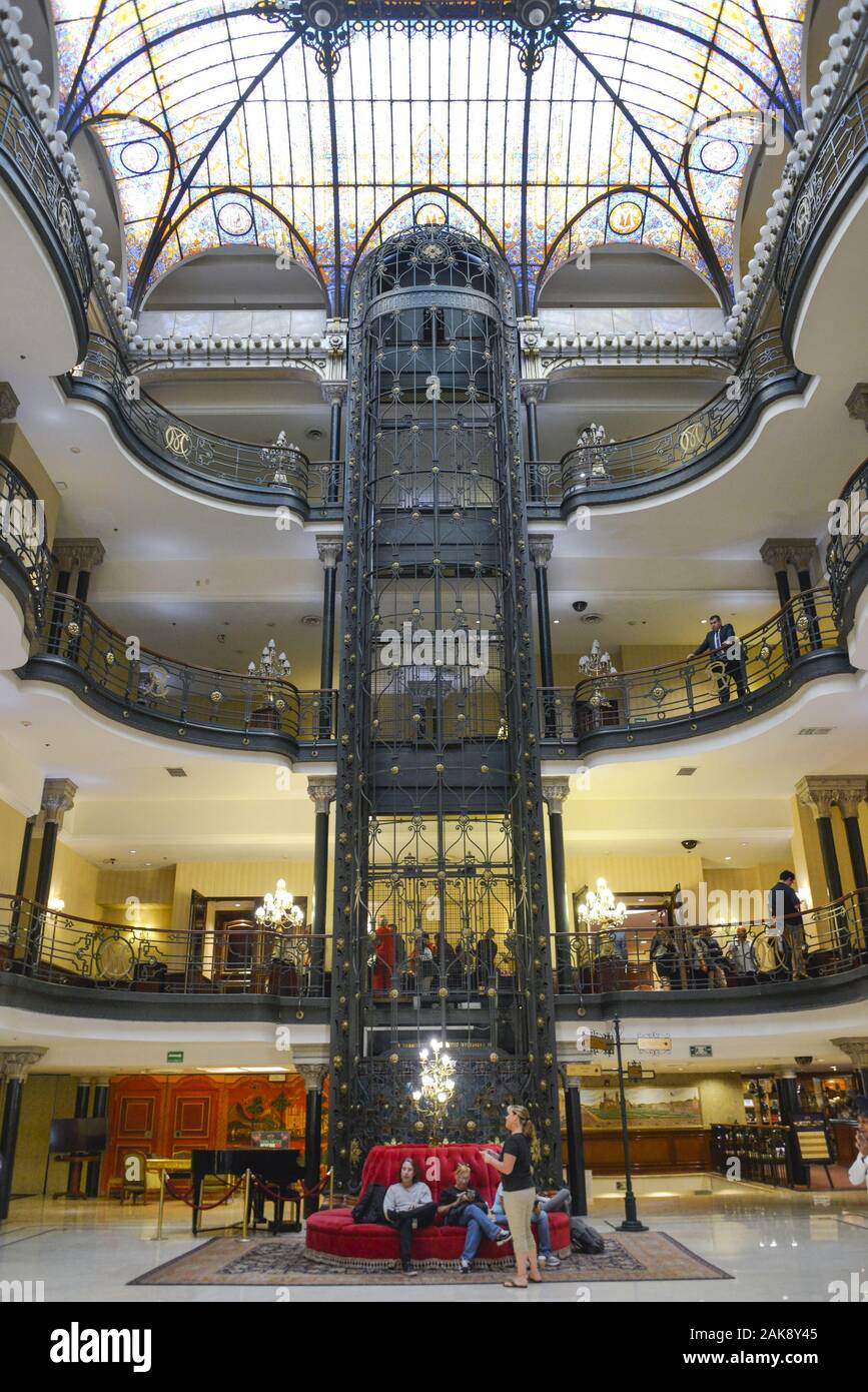 Gran Hotel Ciudad de Mexico, Mexico City, Mexique Banque D'Images