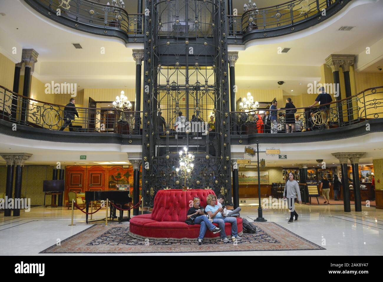 Gran Hotel Ciudad de Mexico, Mexico City, Mexique Banque D'Images