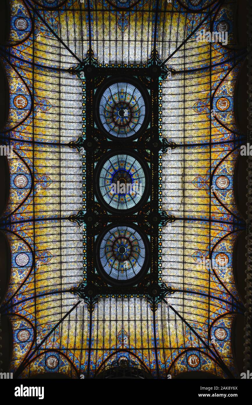 Glasdach, Gran Hotel Ciudad de Mexico, Mexico City, Mexique Banque D'Images