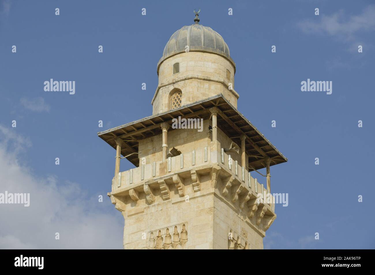 Silsila, Minarett Tempelberg, Jérusalem, Israël Banque D'Images