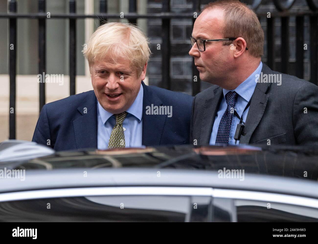 London UK 8 janvier 2020, Boris Johnson MP PC Premier ministre laisse 10 Downing Street pour les premiers ministres, l'heure des questions de crédit Londres Ian Davidson/Alamy Live News Banque D'Images