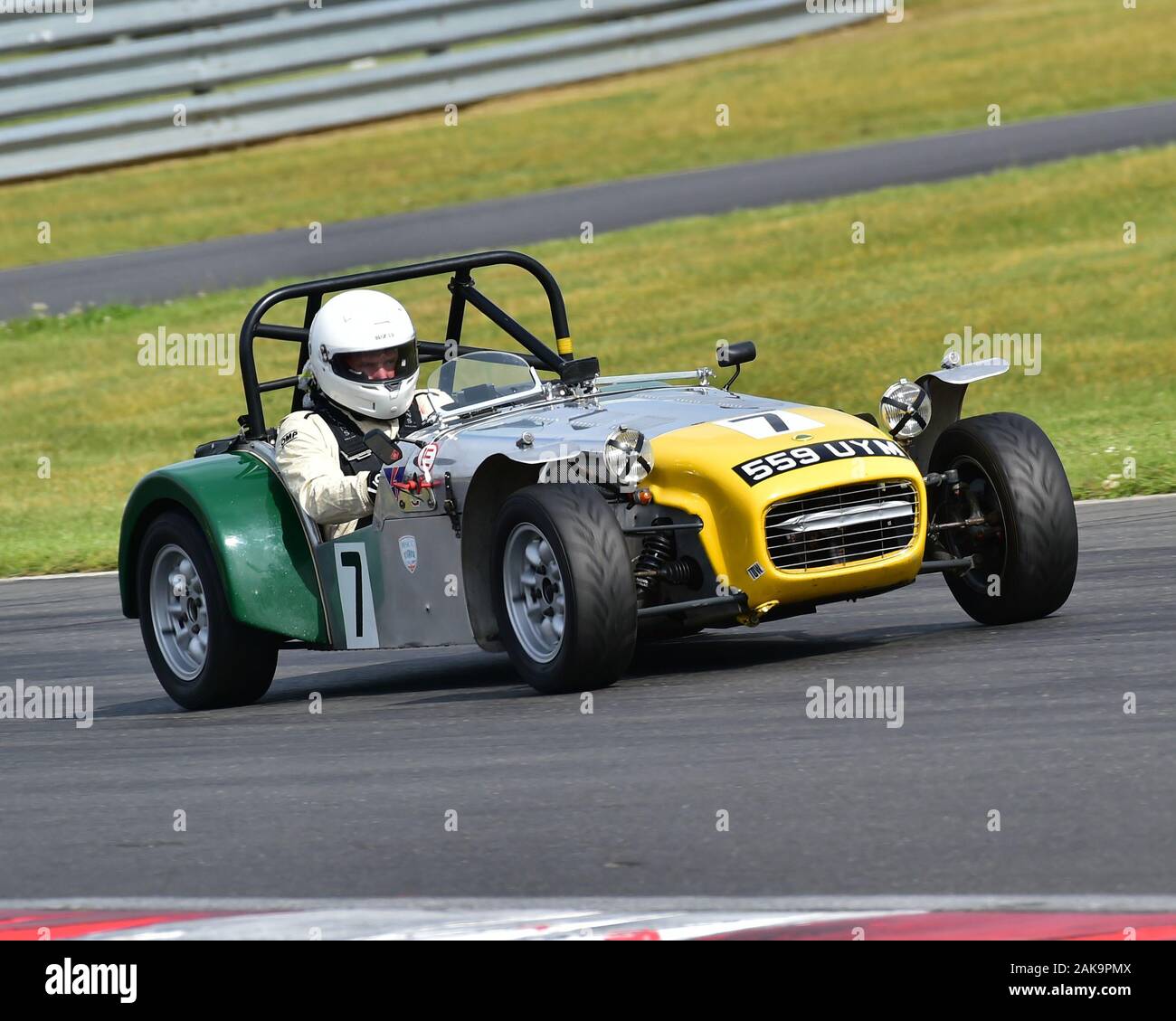 Teifion Salisbury, Lotus Seven S2, 70's Road, route historique des Sports Sports Championnat, HSCC, Sports Car Club historique, Snetterton, juin Banque D'Images