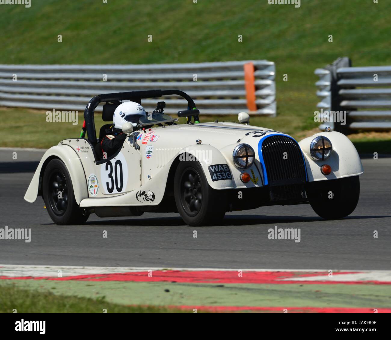 Robyn Pearce, Morgan Plus 8, 70's Road, route historique des Sports Sports Championnat, HSCC, Sports Car Club historique, Snetterton, juin 2019, Banque D'Images
