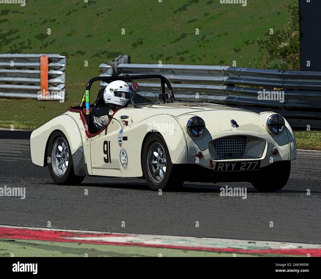 Richard Owen, Triumph TR2, 70's Road, route historique des Sports Sports Championnat, HSCC, Sports Car Club historique, Snetterton, juin 2019, ic Banque D'Images
