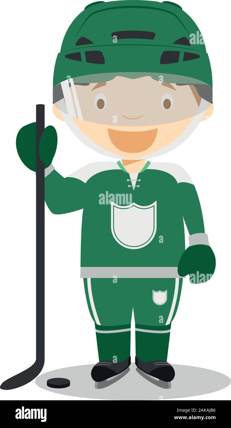 Illustrations vectorielles cartoon sport : Hockey sur Glace Illustration de Vecteur