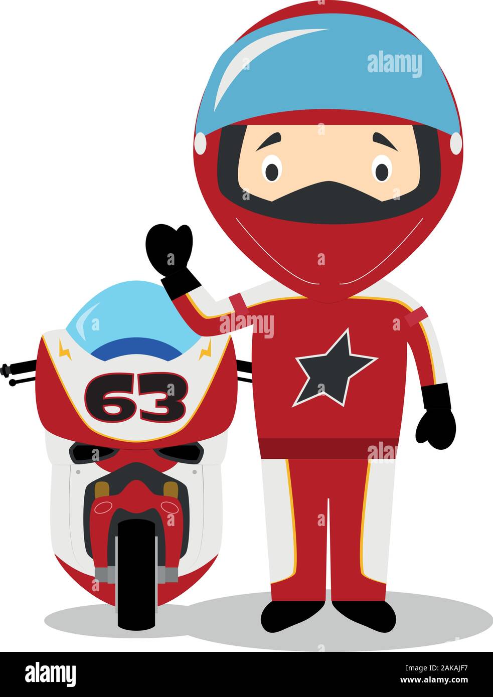 Vector cartoon sport illustrations : motocyclisme Illustration de Vecteur