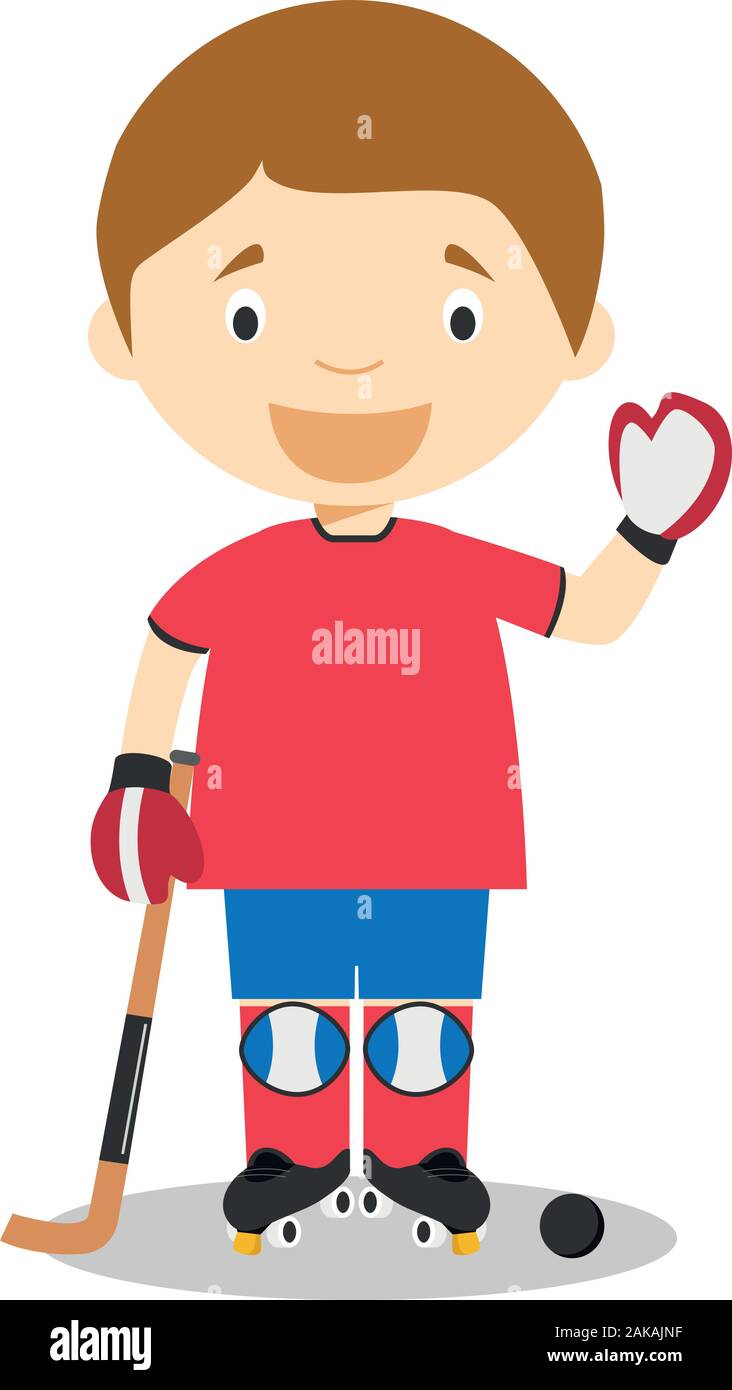 Vector cartoon sport illustrations : Roller Hockey Illustration de Vecteur