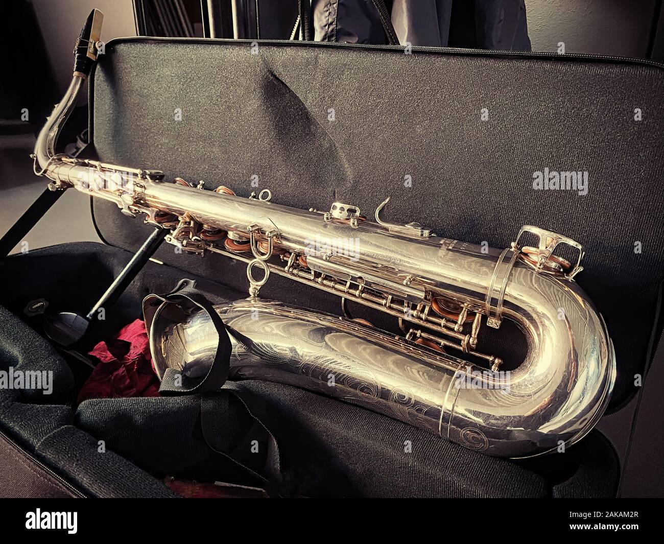 Saxophone ténor sur un concert de jazz Banque D'Images