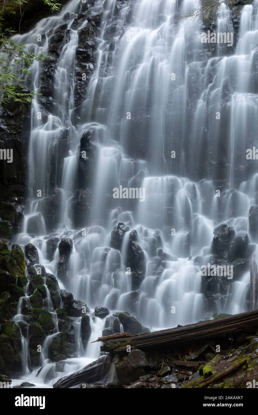 Avis de Ramona Falls, Mount Hood National Forest, North Carolina, USA Banque D'Images