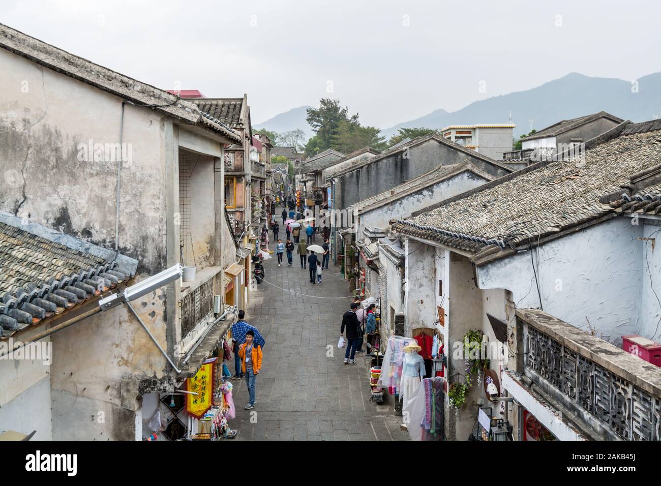 Bâtiments historiques de Pingyao Forteresse, situé au milieu de la péninsule de Dapeng dans l'est de Shenzhen. D'abord construit dans Hongwu règne de la dynastie Ming (13 Banque D'Images