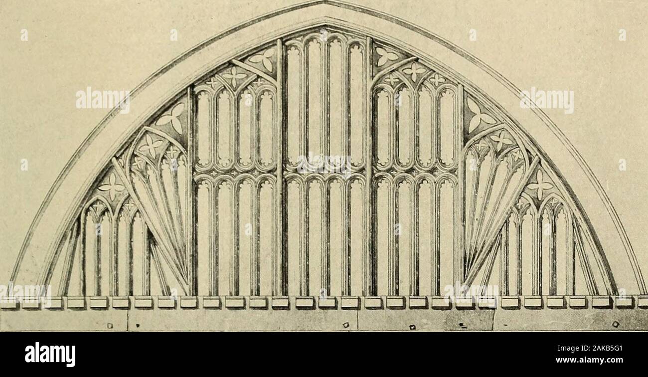 La ferronnerie .. . Fig. 13.-grille, St Albans Abbey. Milieu du 15e siècle, (p. 30). Banque D'Images