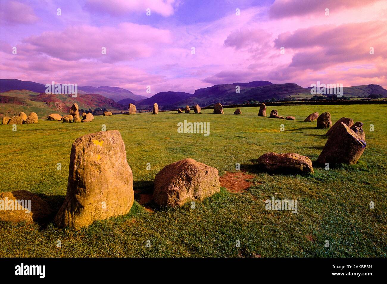 Cercle de pierres de Castlerigg Stone Circle, Lake District, England, UK Banque D'Images