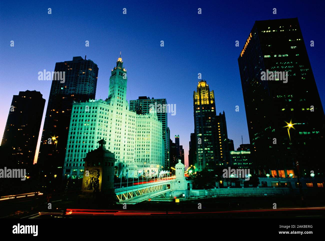 Sur les toits de la ville, Chicago, Illinois, États-Unis Banque D'Images