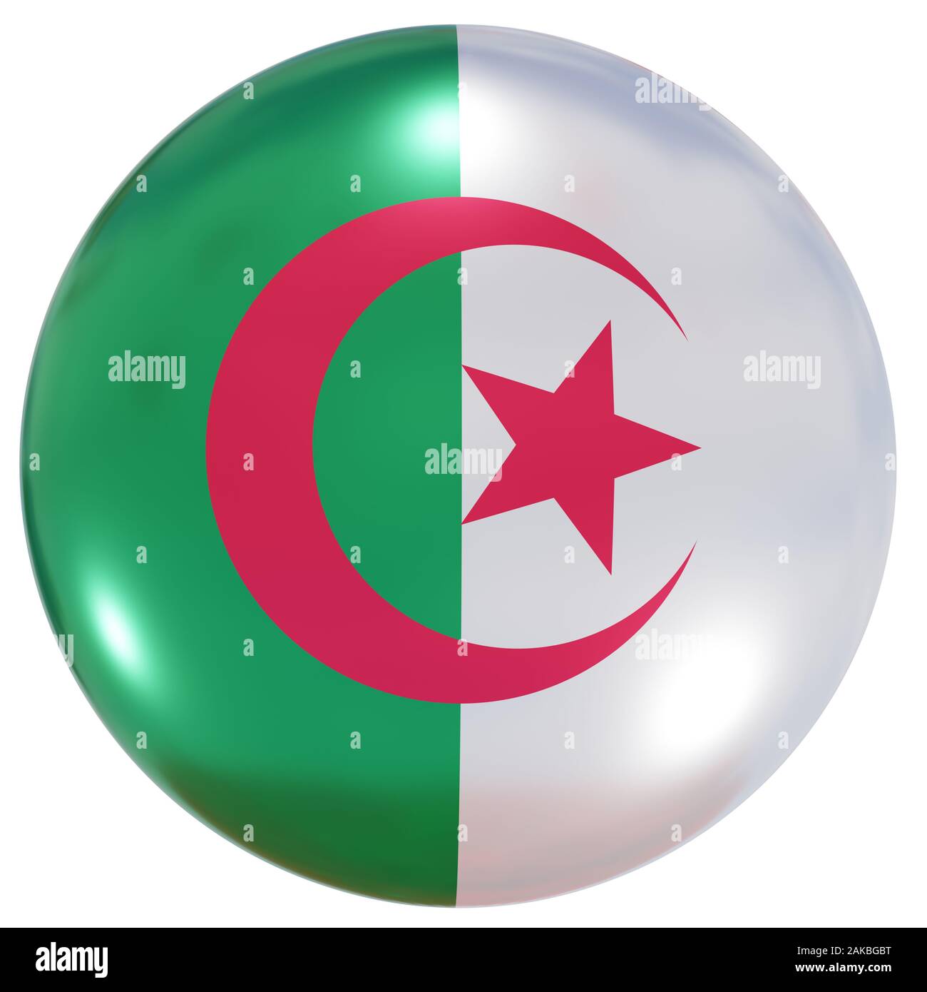 Drapeau algerie rond Banque d'images détourées - Alamy