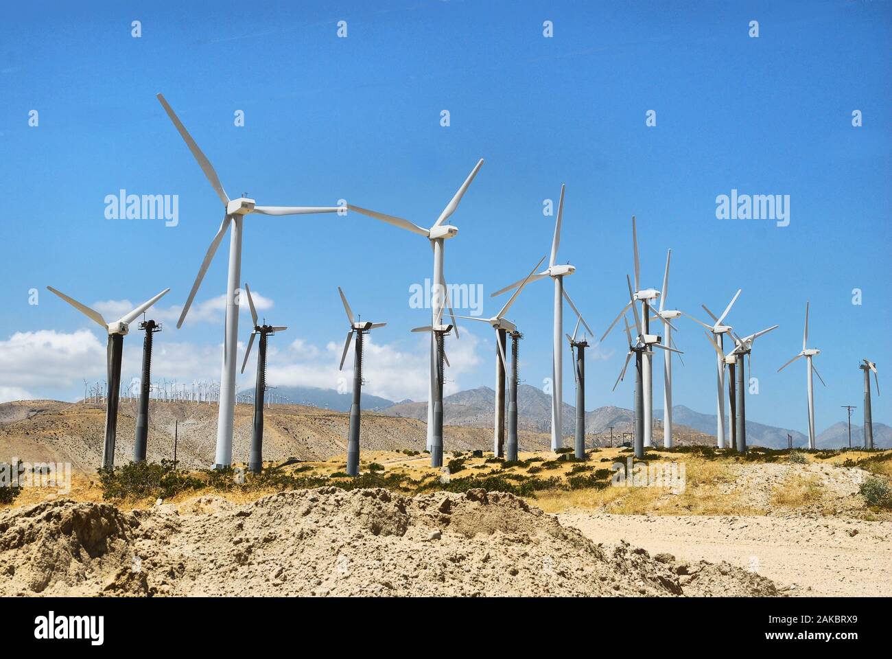 Parc éolien près de Palm Springs, Californie Banque D'Images