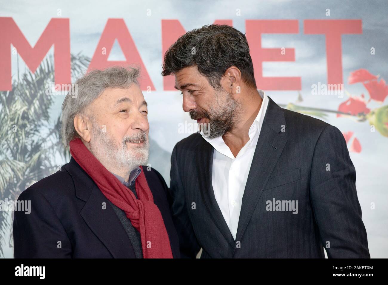 Pierfrancesco Favino et Gianni Amelio participant à la photocall de Hammamet à Rome Banque D'Images