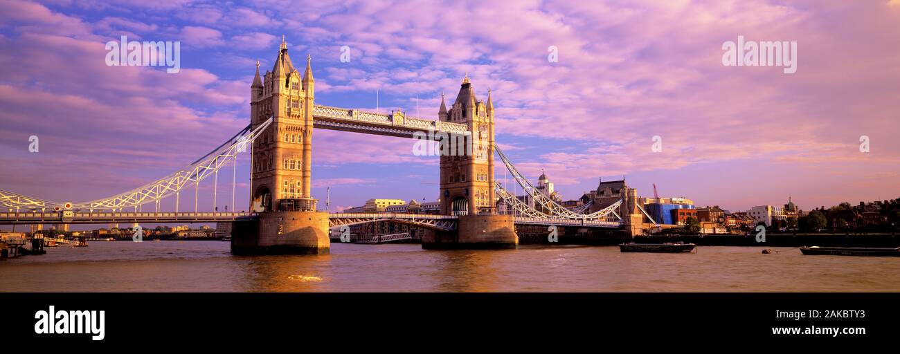 Vue sur Tower Bridge, Londres, Angleterre Banque D'Images