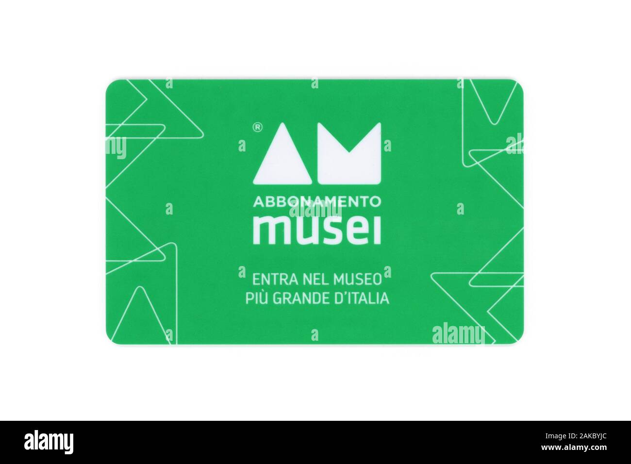 MILAN, ITALIE - circa 2019 Novembre : Abbonamento Musei (Museum card pour la Lombardie et la vallée d'Aoste) Banque D'Images