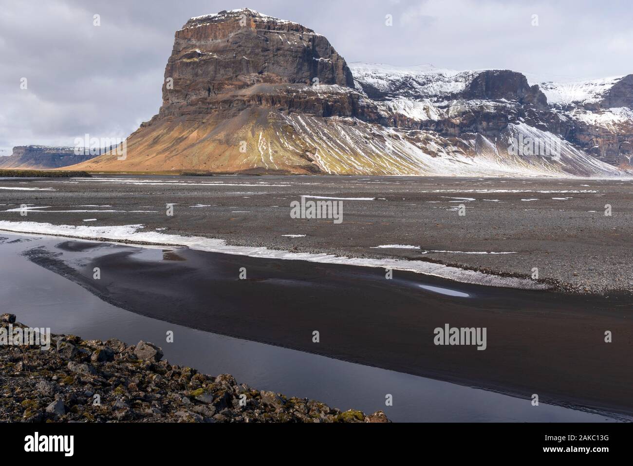 L'Islande, l'Austurland Lomagnupur, Montagnes Banque D'Images