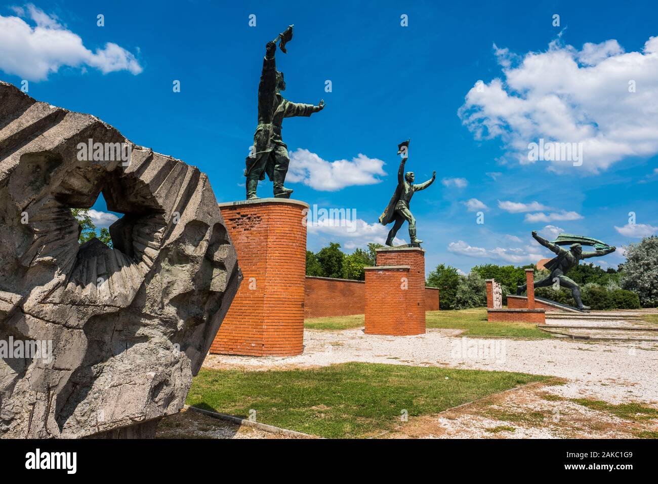 Hongrie, Budapest, Hongrie, Central Parc Szobor ou Memento Park comprend toutes les statues antiques érigé à la gloire du communisme dans la capitale Hongroise Banque D'Images