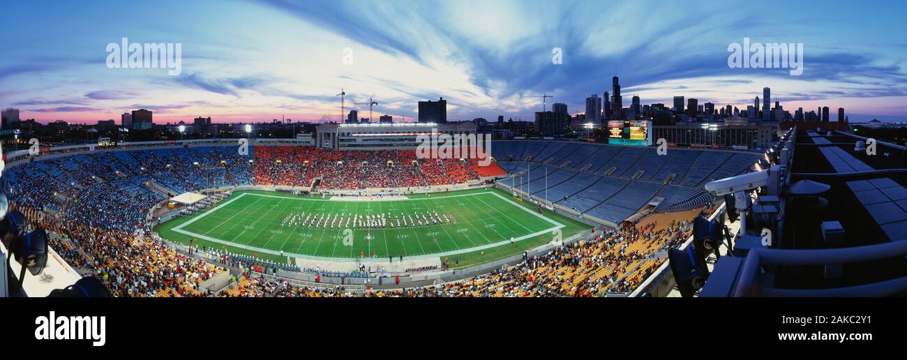 Football stadtium Soldier Field, Chicago, Illinois, États-Unis Banque D'Images