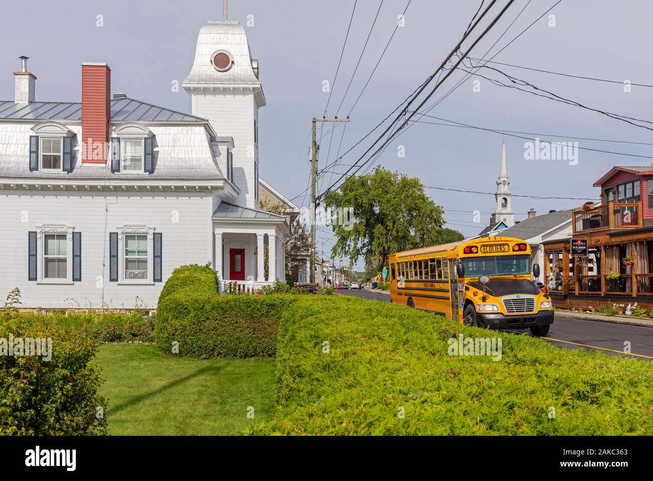 Canada, Province de Québec, Région de la Mauricie, Shawinigan, ville Sainte-Flore, School Bus Banque D'Images