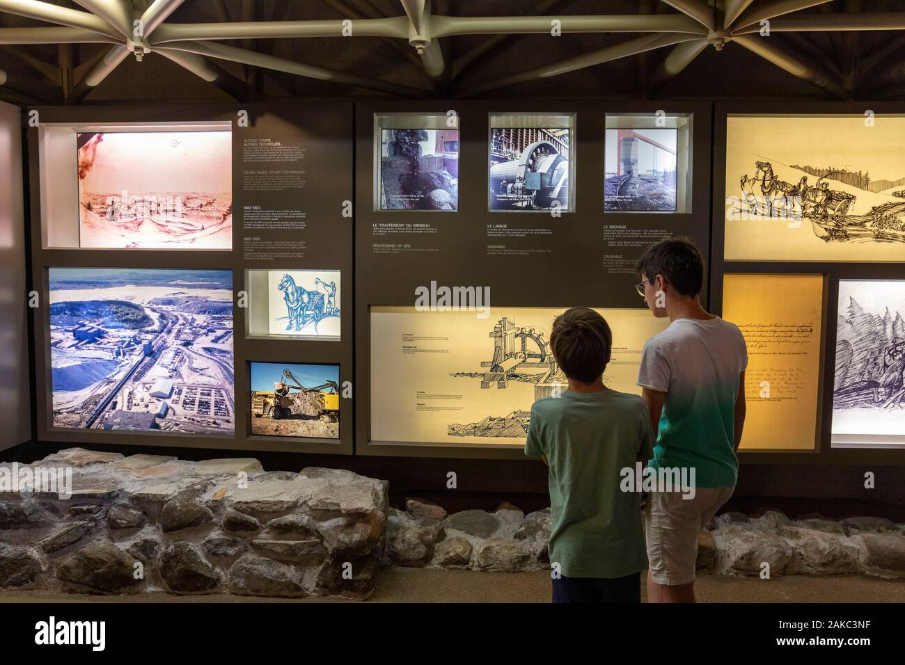 Canada, Province de Québec, Région de la Mauricie, Trois-Rivières, les Forges du Saint-Maurice Lieu historique national, le premier site industriel au Canada, la fabrication de fer et ron en fonte Banque D'Images