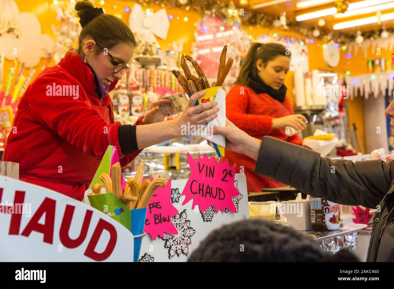 France, Indre et Loire, Tours, marché de Noël Banque D'Images