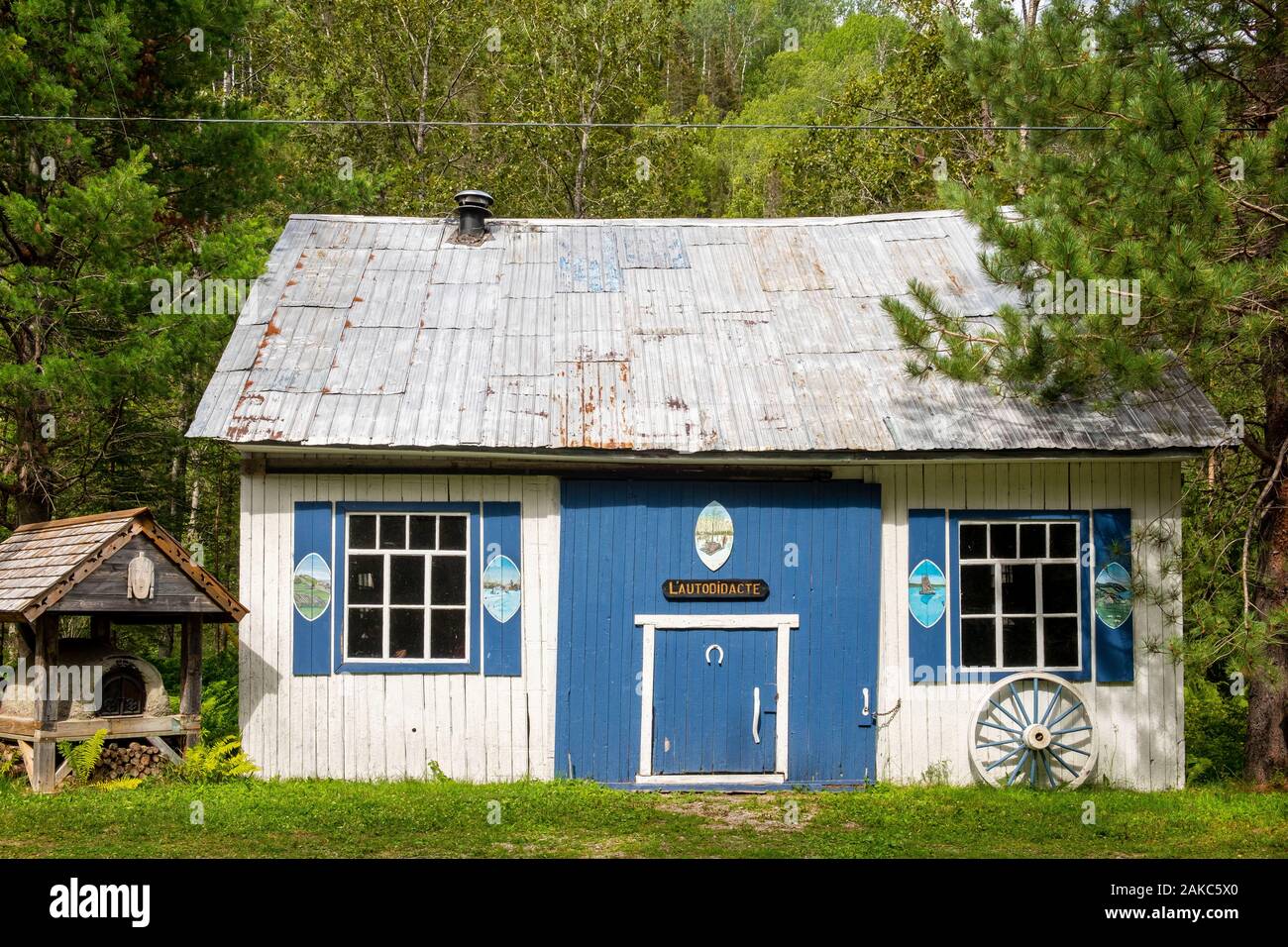 Canada, Quebec Province, région du Saguenay, maison en bois Banque D'Images