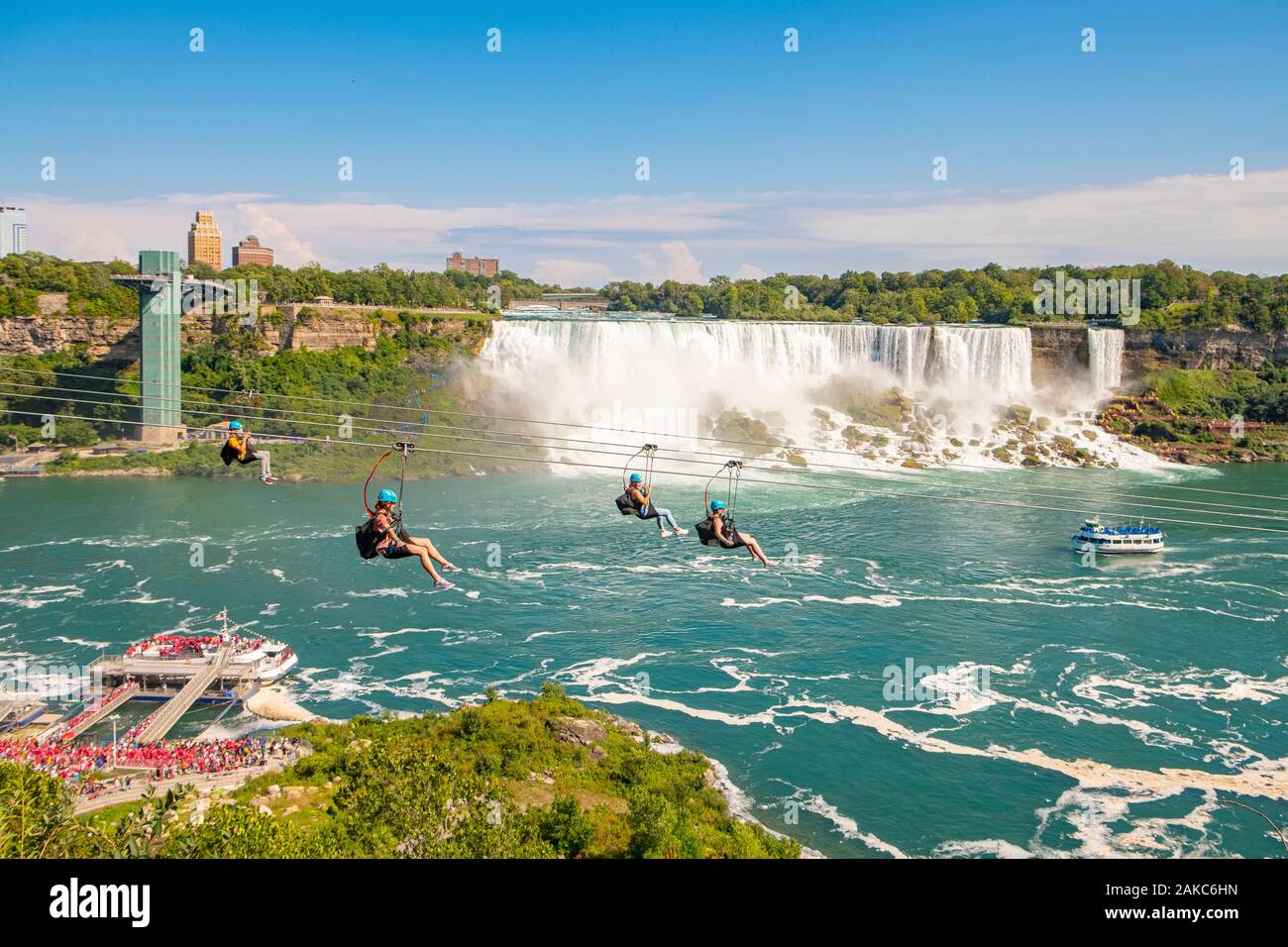 Le Canada, la province de l'Ontario, Niagara Falls, chutes plus Tyrolien Banque D'Images