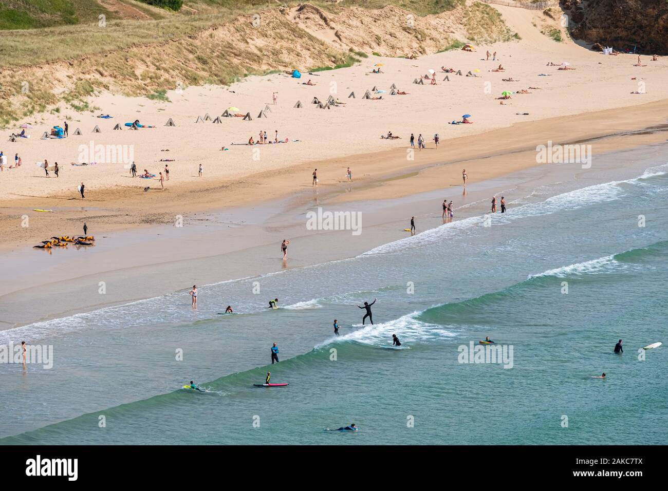 La France, Finistère, Parc naturel régional d'Armorique, la Presqu'île de Crozon, Crozon, Lostmarc'h, Banque D'Images