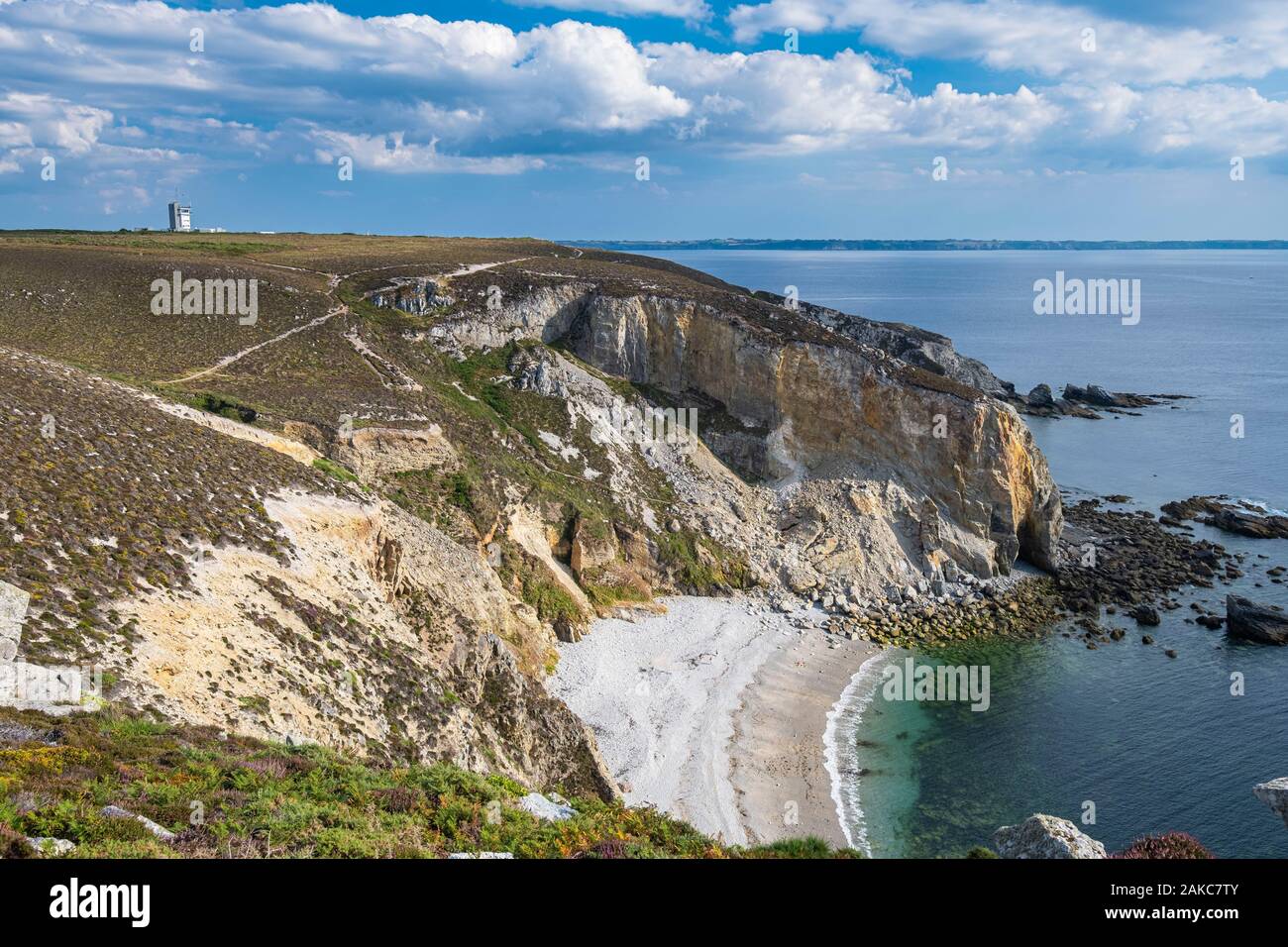 La France, Finistère, Parc naturel régional d'Armorique, la Presqu'île de Crozon, Crozon, Cap de la Chèvre Banque D'Images