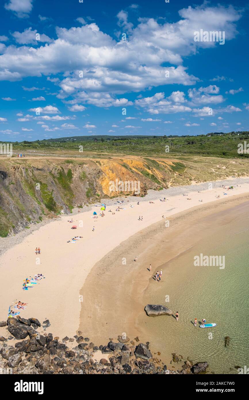 La France, Finistère, Parc naturel régional d'Armorique, la Presqu'île de Crozon, Crozon, Lostmarc'h, Banque D'Images