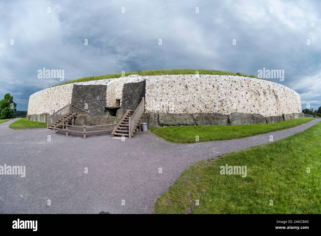 L'Irlande, le comté de Meath, Bru Na Boinne site archéologique de Newgrange au Patrimoine Mondial de l'humanité par l'Unesco Banque D'Images