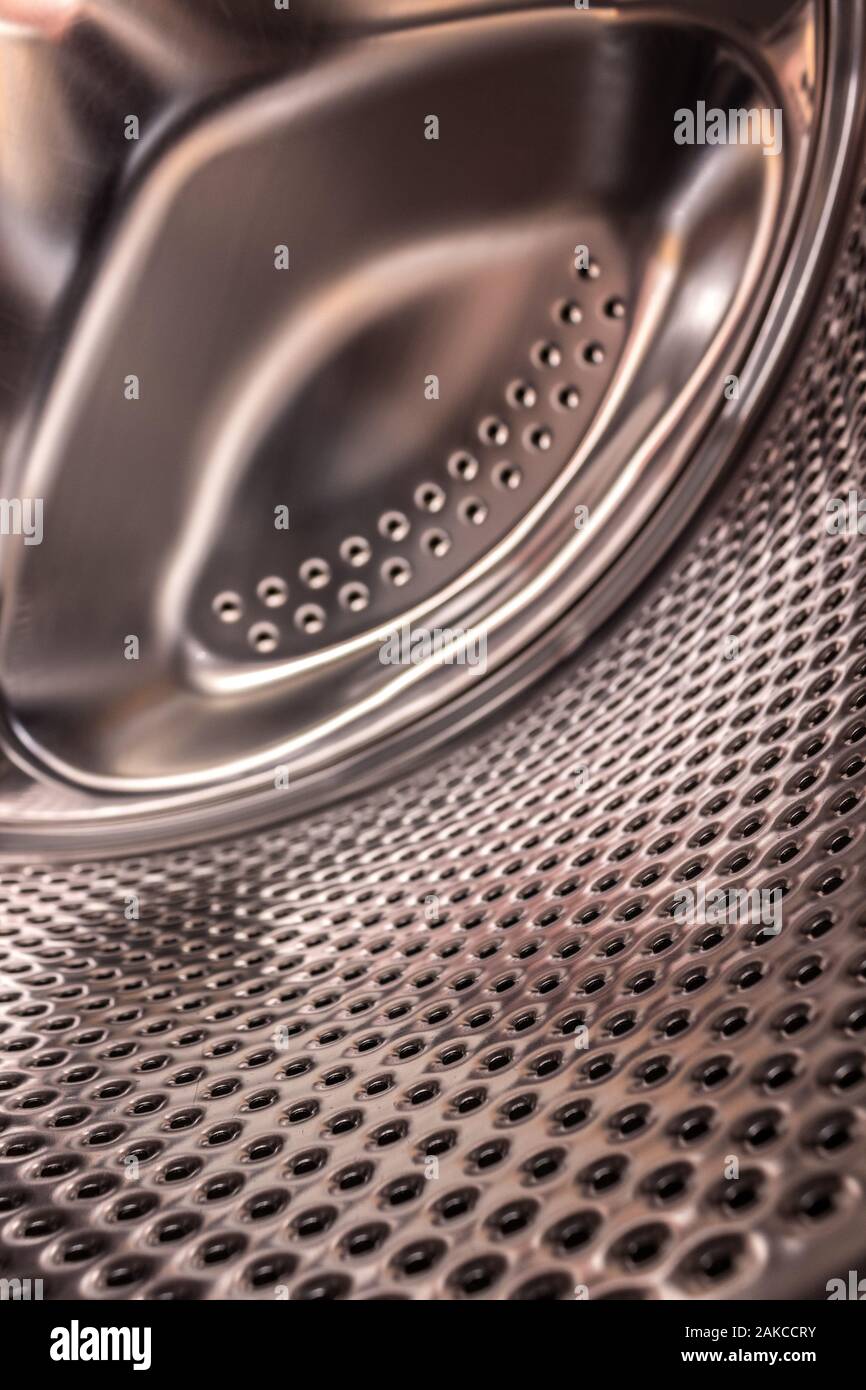 L'intérieur du tambour de la machine à laver Banque D'Images