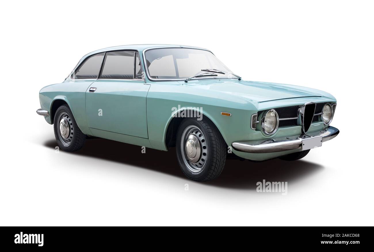 Voiture de sport italienne classique isolated on white Banque D'Images