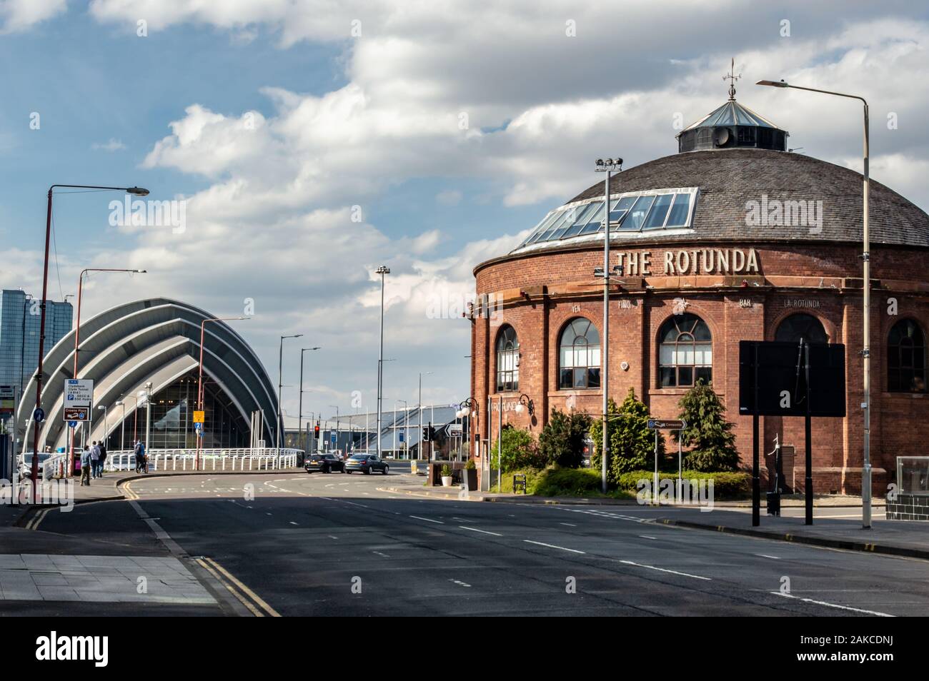 L'Armadillo et Rotunda au SECC, Glasgow Banque D'Images