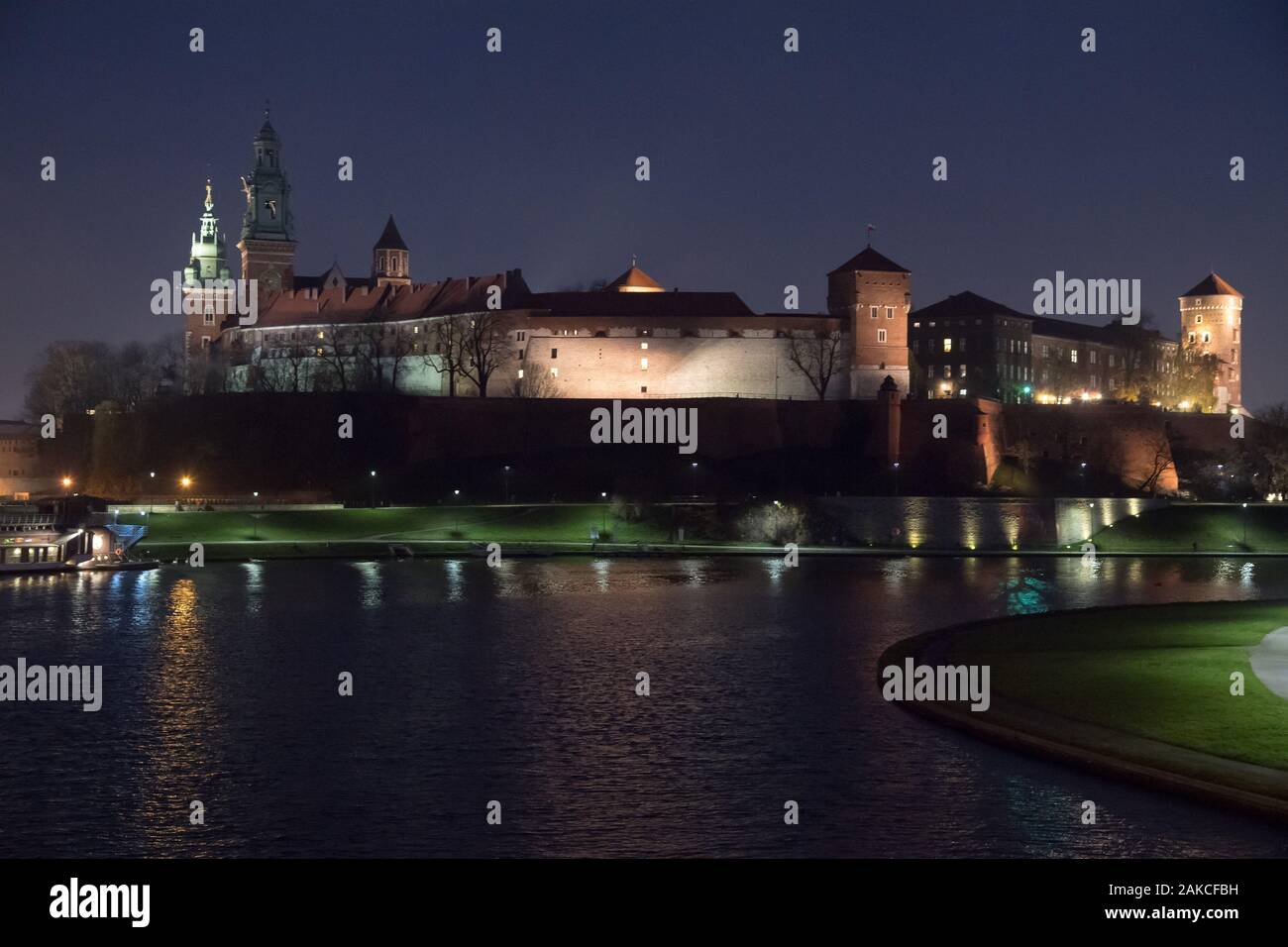 Gothique Renaissance Château Royal de Wawel à Cracovie Vieille Ville inscrite au Patrimoine Mondial de l'UNESCO à Cracovie, Pologne. 20 novembre 2019 © Wojciech Strozyk / Al Banque D'Images