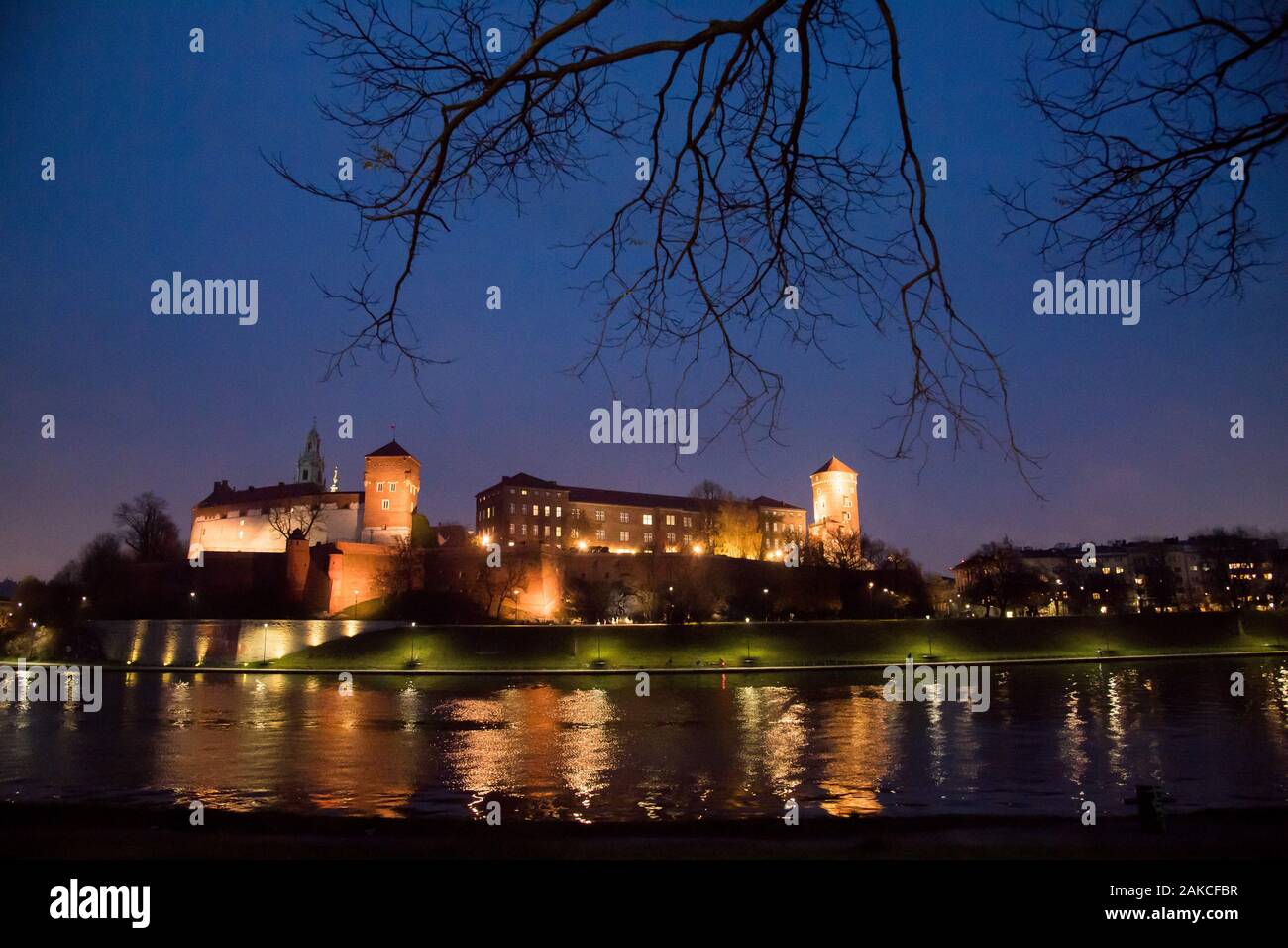 Gothique Renaissance Château Royal de Wawel à Cracovie Vieille Ville inscrite au Patrimoine Mondial de l'UNESCO à Cracovie, Pologne. 20 novembre 2019 © Wojciech Strozyk / Al Banque D'Images