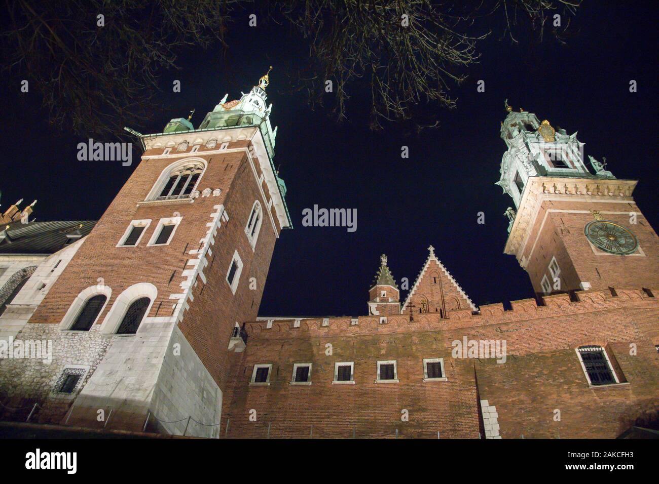 Gothique Renaissance Château Royal de Wawel à Cracovie Vieille Ville inscrite au Patrimoine Mondial de l'UNESCO à Cracovie, Pologne. 20 novembre 2019 © Wojciech Strozyk / Al Banque D'Images