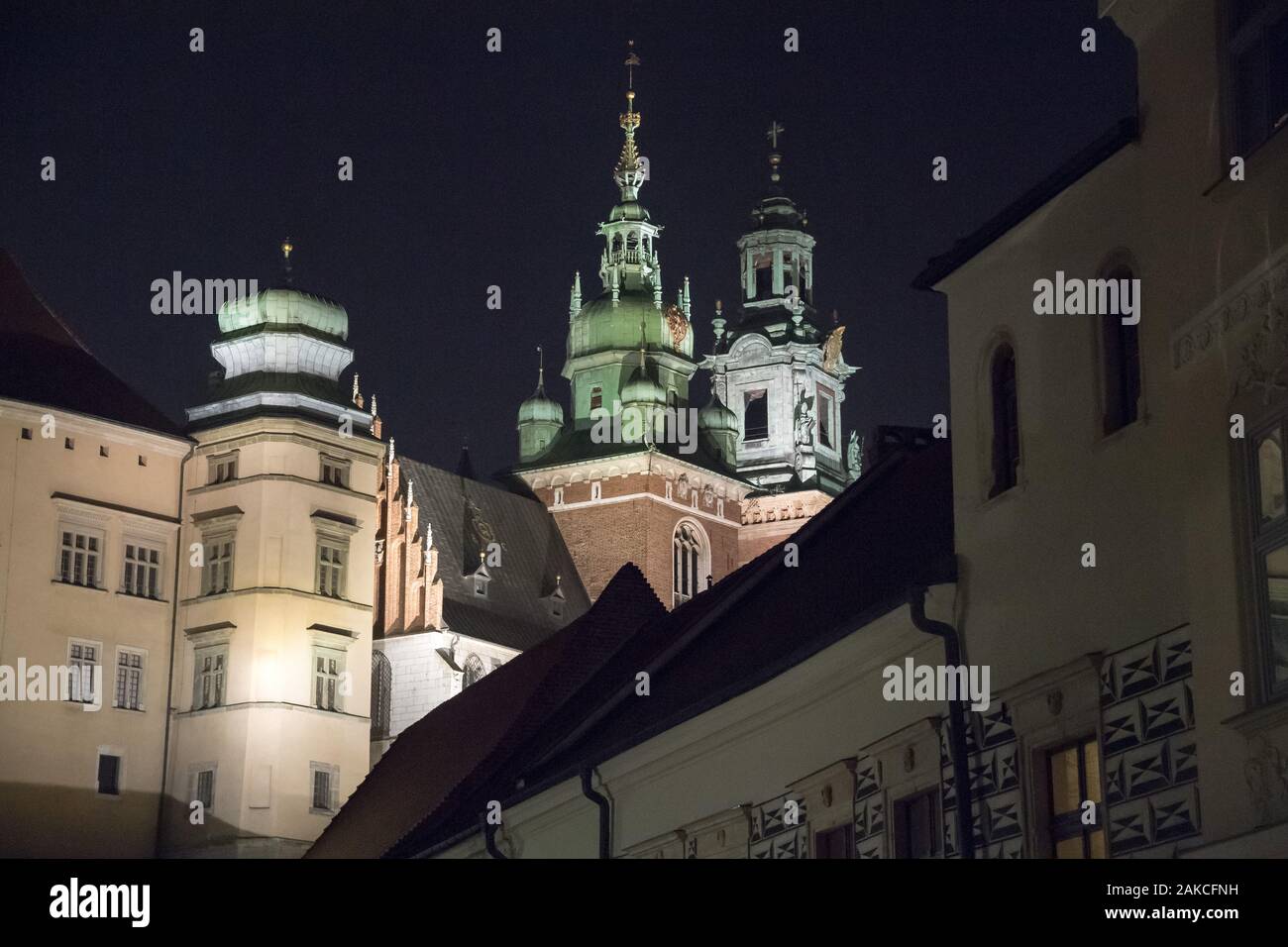 Gothique Renaissance Château Royal de Wawel à Cracovie Vieille Ville inscrite au Patrimoine Mondial de l'UNESCO à Cracovie, Pologne. 20 novembre 2019 © Wojciech Strozyk / Al Banque D'Images