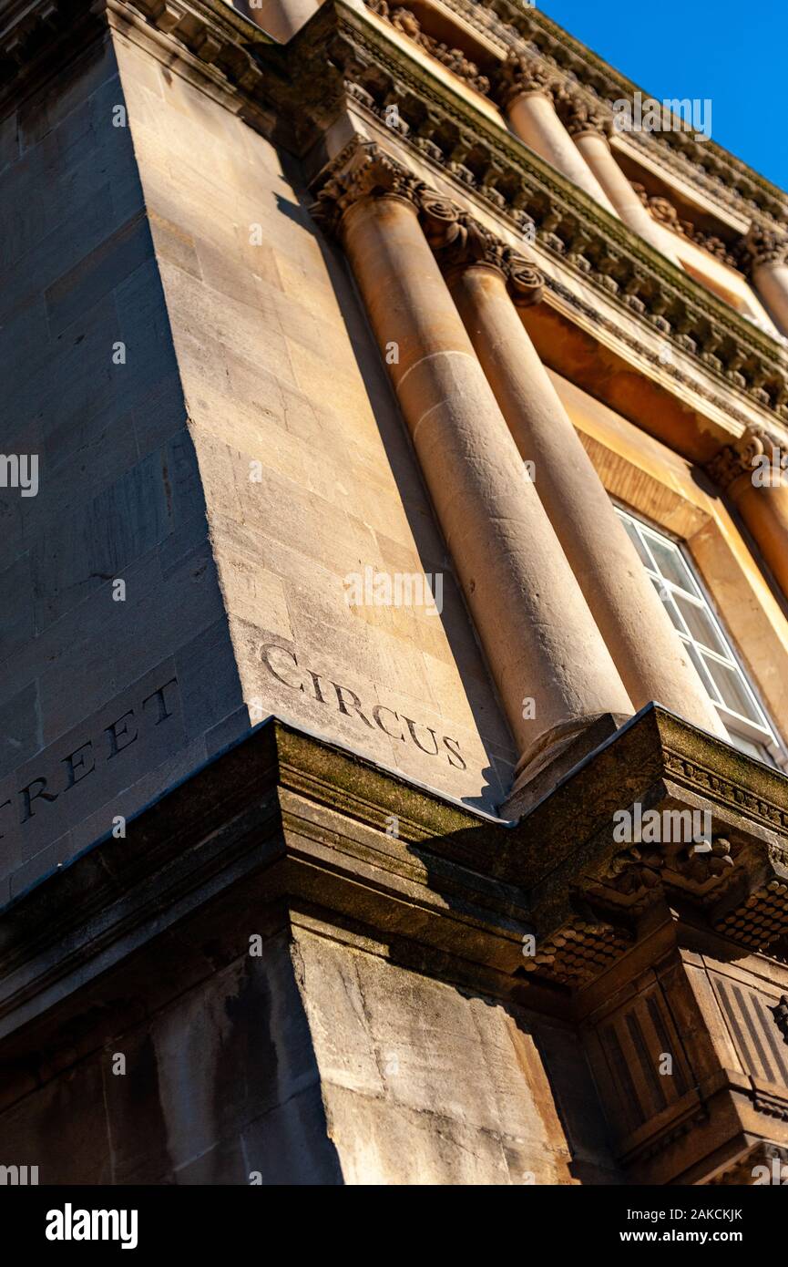 Le Royal Crescent, Bath, Somerset, Angleterre Banque D'Images
