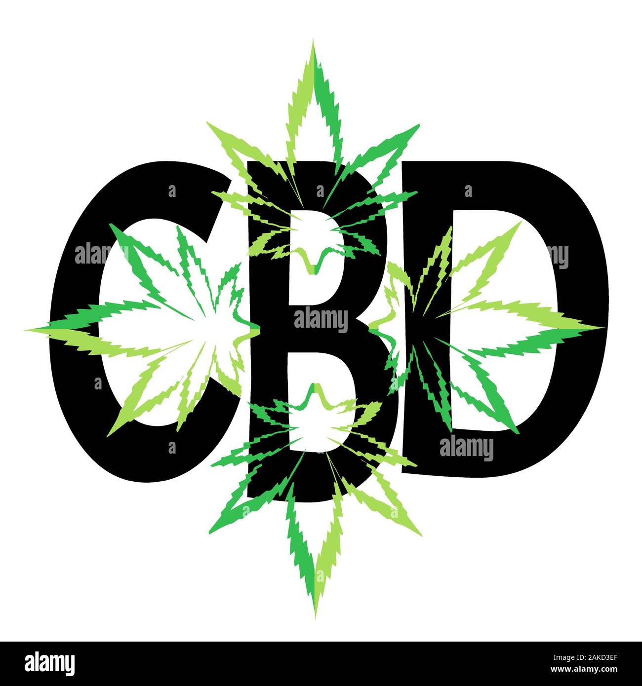 Icônes de la marijuana cdb. Logo de cannabinoïdes. L'huile de feuilles de marijuana. L'huile de chanvre. Vector illustration sur fond isolé. Illustration de Vecteur