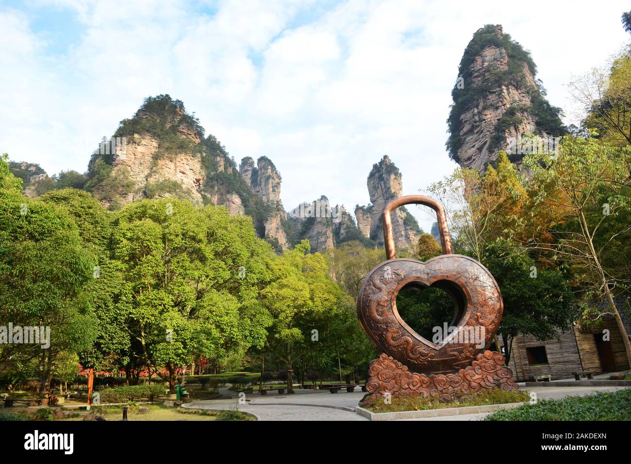 Parc forestier national Zhangjiajie à Hunan, Chine. Banque D'Images