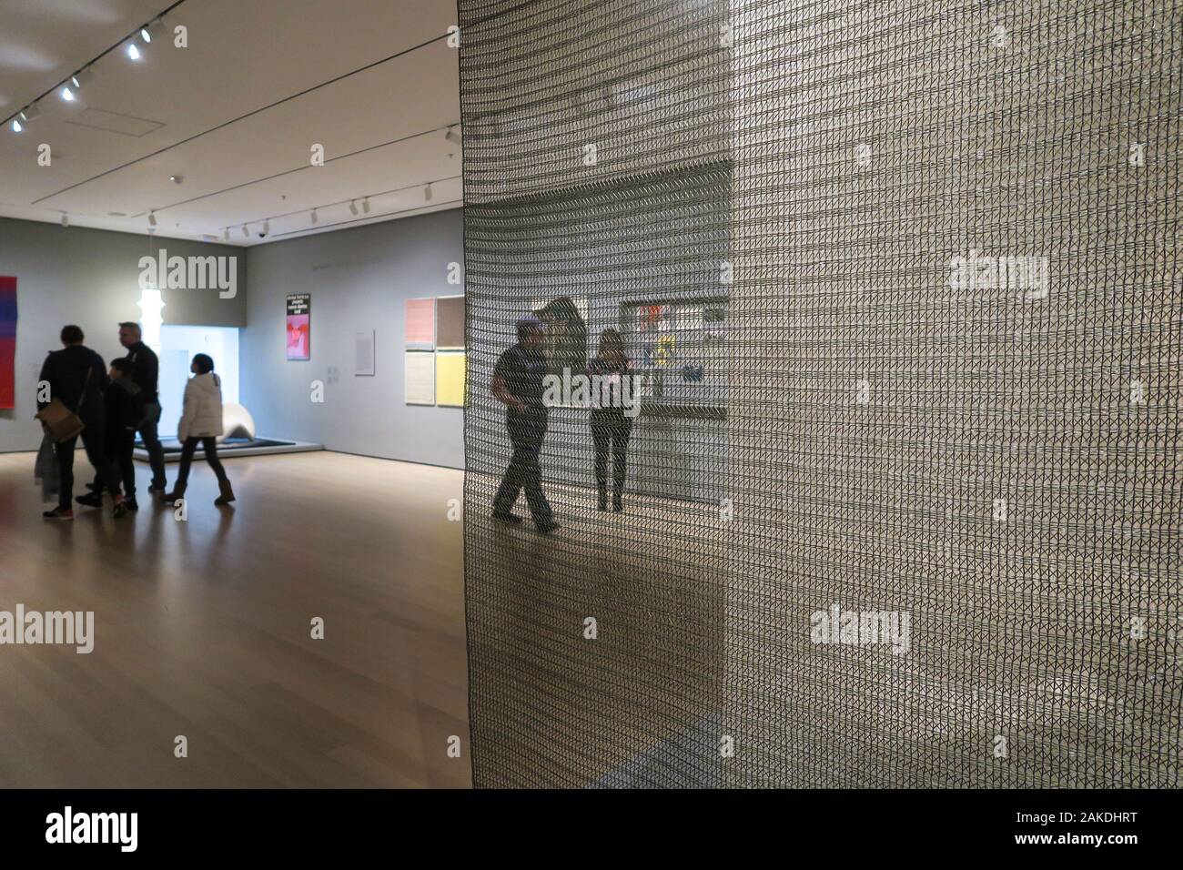 Le Musée d'Art Moderne est un grand succès pour les touristes dans le centre de Manhattan à New York, USA Banque D'Images