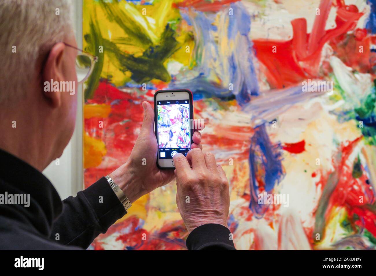 Le Musée d'Art Moderne est un grand succès pour les touristes dans le centre de Manhattan à New York, USA Banque D'Images