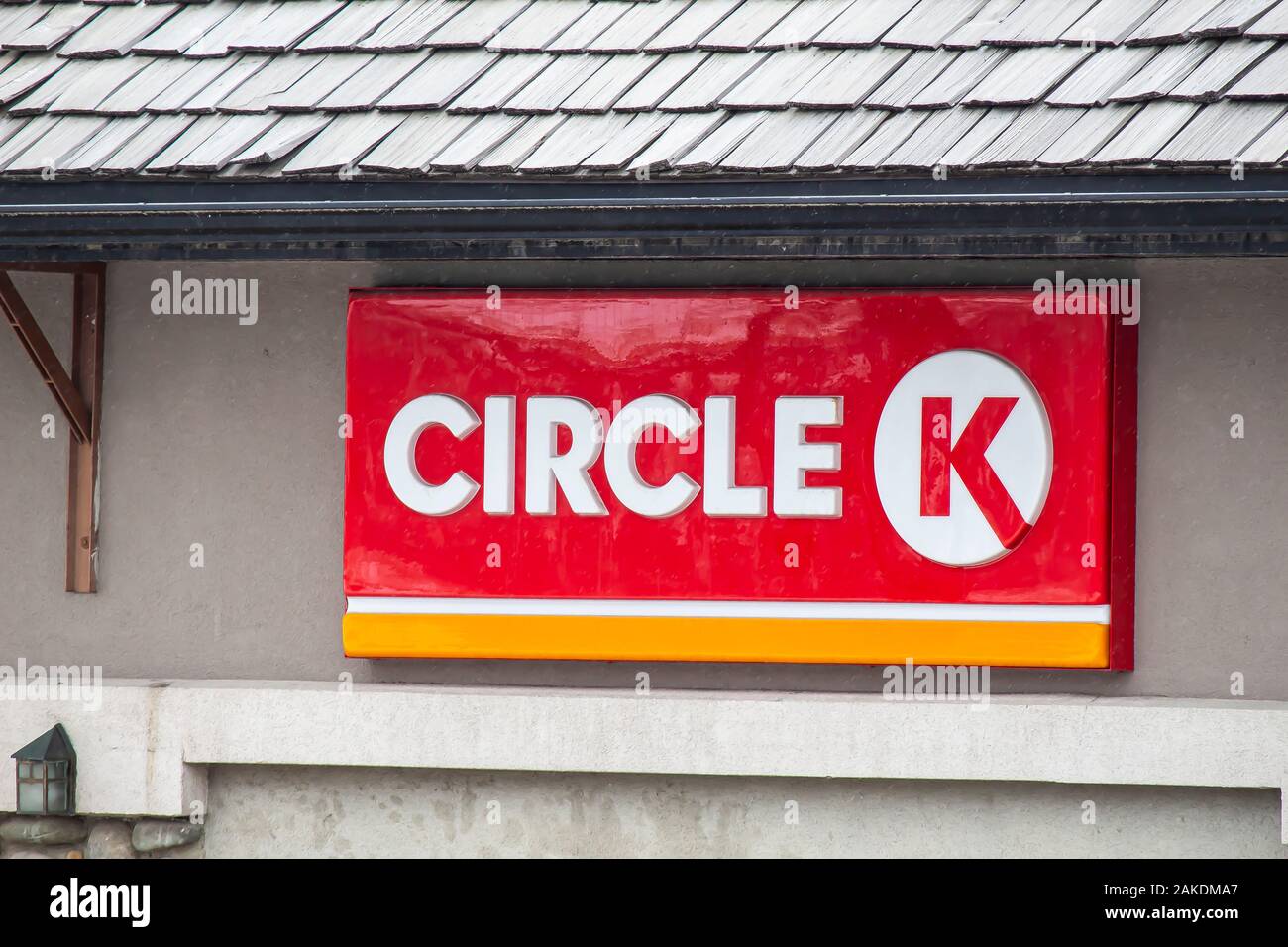 Calgary (Alberta). Le Canada. Jan 7, 2020. Vol signalé de Circle-K. Titre Banque D'Images