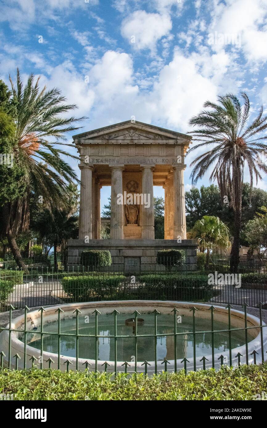Jardin du Barakka inférieur à la Valette, Malte, 2 décembre 2019. Banque D'Images