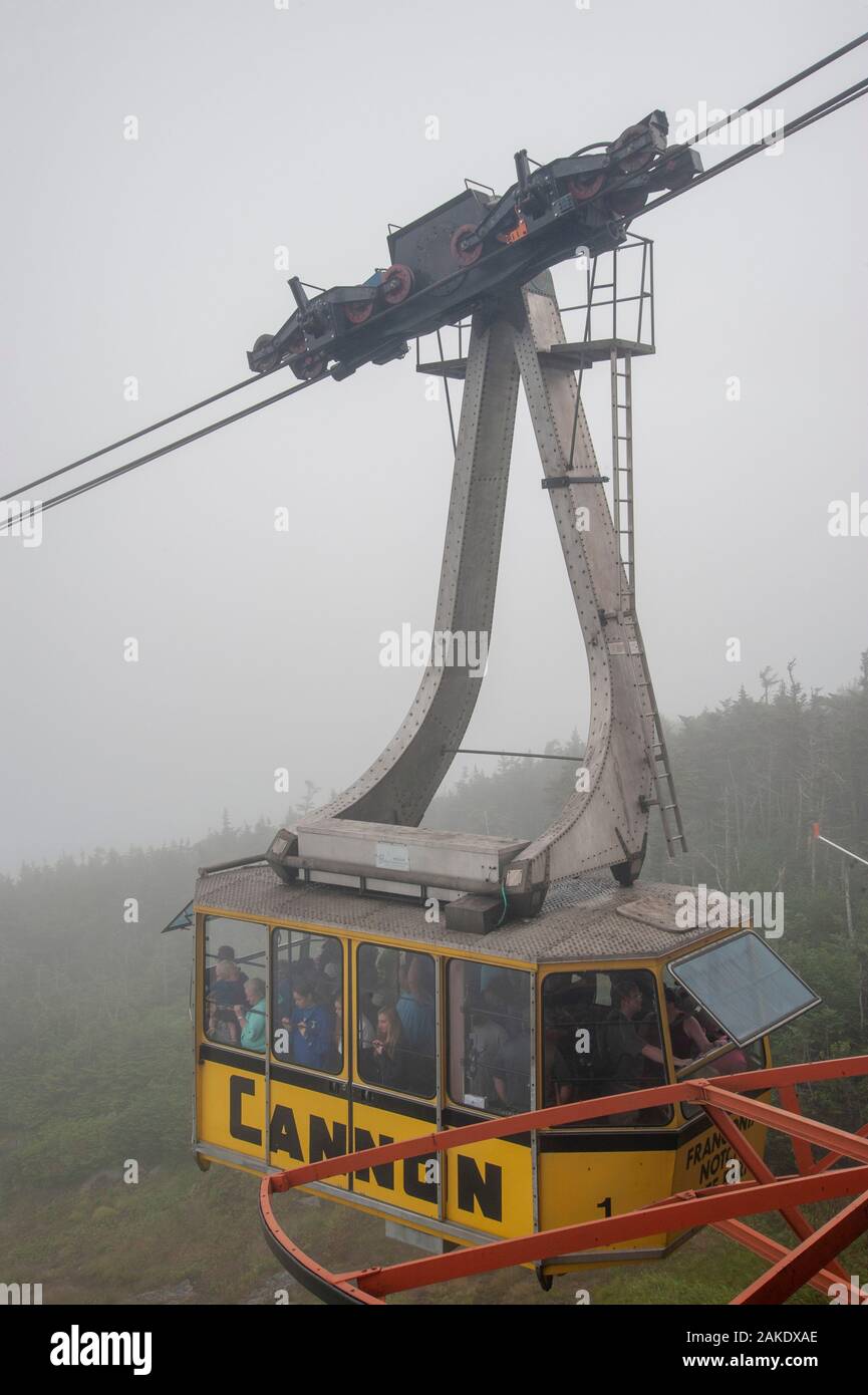 Cable Car à Franconia Notch dans le New Hampshire Banque D'Images
