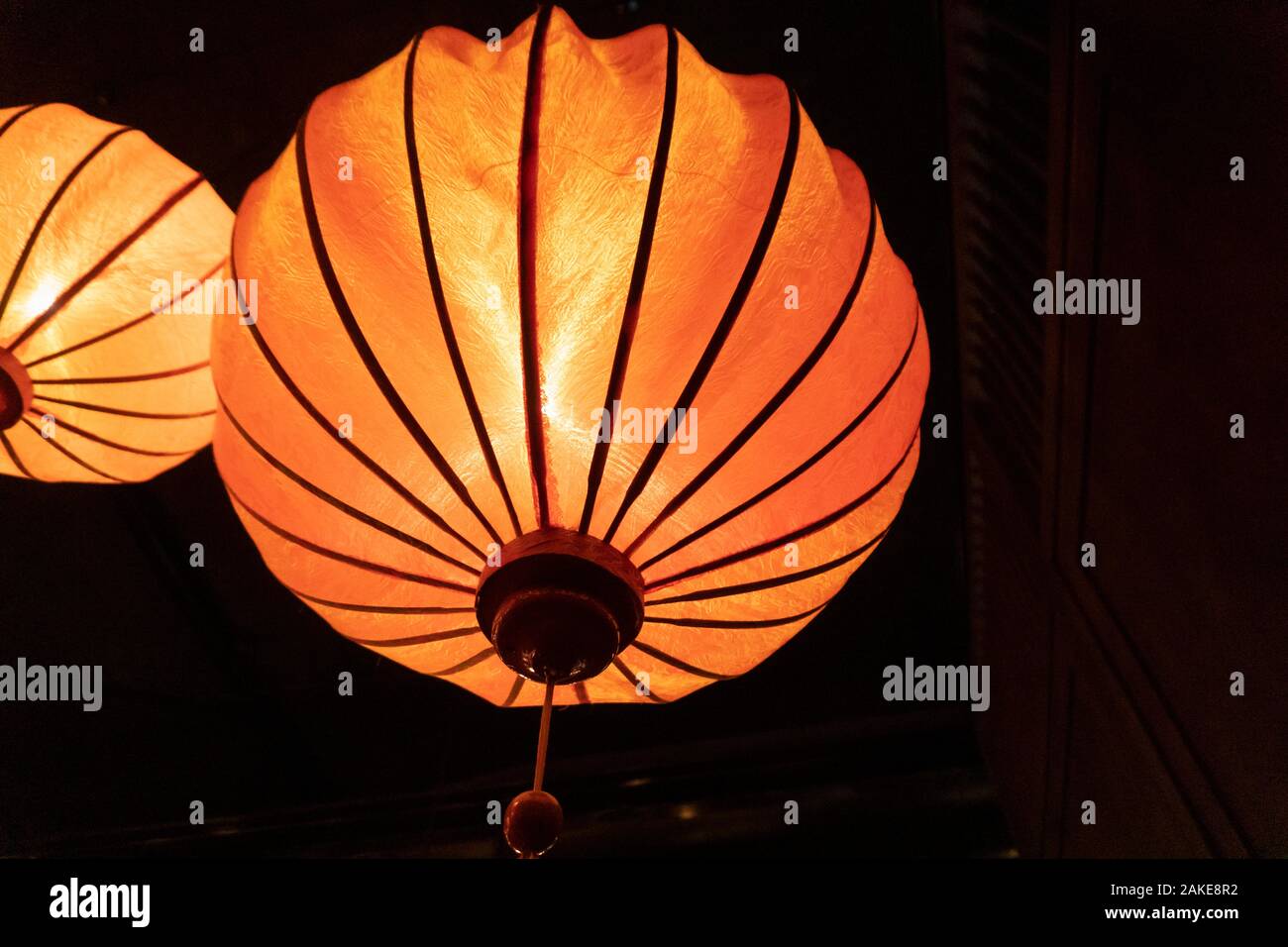 Grande lanterne orange Banque D'Images